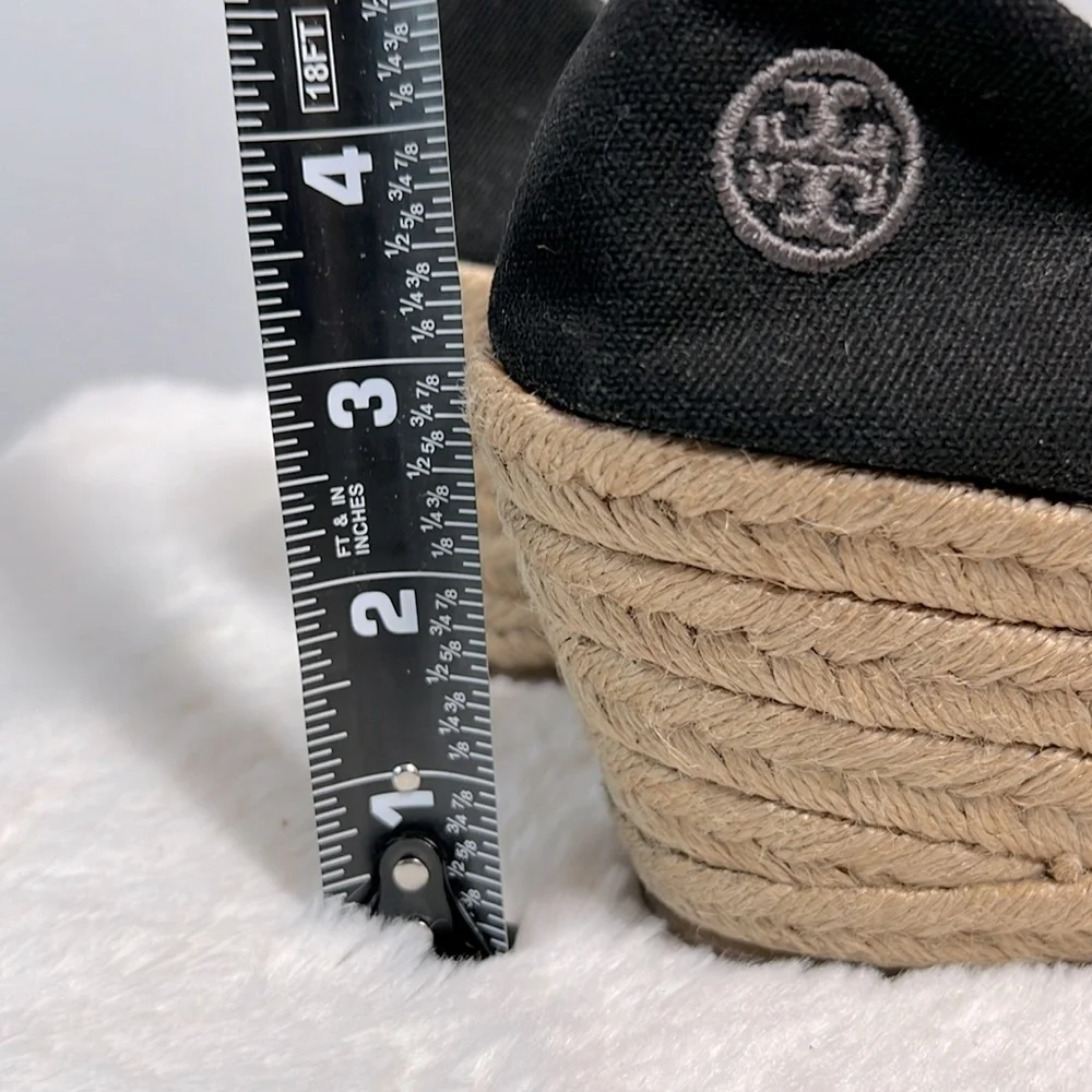 Tory Burch Filipa Black Canvas Espadrille size 9 - Picture 11 of 12